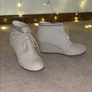Tan heeled booties
